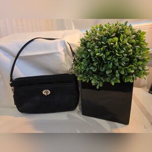 Authentic Black Coach Logo Wristlet